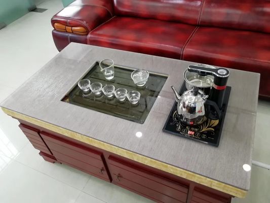 Grey Tabletop Toughened Multilayer Fabric Gelamineerde Glascomités