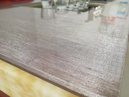 Grey Tabletop Toughened Multilayer Fabric Gelamineerde Glascomités