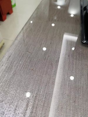 Grey Tabletop Toughened Multilayer Fabric Gelamineerde Glascomités