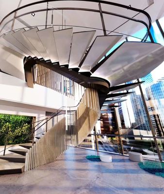 De transparante Frameless-Balustrade boog Gelamineerd Glas