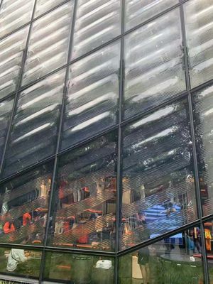 Gordijngevel Doorzichtig 6000x1830mm Gesneden Gelamineerd Glas