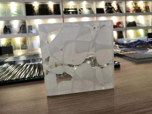 Bewolkte Jade Opaque Acid Etched 19mm Bakstenen van het Glasblok