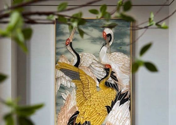 Comité van het decoratie het Ceramische Met een laag bedekte Verglaasde Geëmailleerde Glas met Vogels