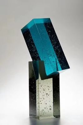 Kleurrijke Binnendecor Duidelijke Lichtgevende Golf Crystal Award