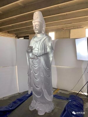Sier Traditionele Snijdende Boedha Liu Li Glass Art