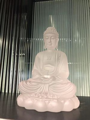 Sier Traditionele Snijdende Boedha Liu Li Glass Art