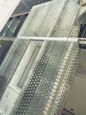 De decoratieve Externe Shopfront Gekleurde 4x4x4-Bakstenen van het Glasblok