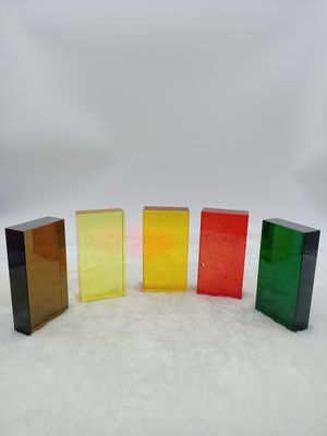Het Blokbakstenen van het verdelings Kleurrijke Stevige Stofdichte 80mm Glas
