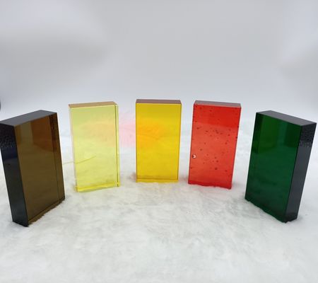 Het Blokbakstenen van het verdelings Kleurrijke Stevige Stofdichte 80mm Glas