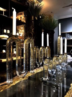 Decoratieve Uitstekende Multiarm   K9 Crystal Candle Holder