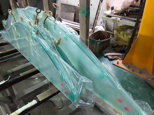 De decoratieve Geharde Verdeling lamineerde Onregelmatig gevormd Glas
